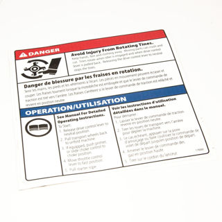 Picture of 17050 DECAL DANGER OPERATION FRONT TINE EN FR