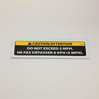 Picture of 21432 DECAL CAUTION DO NOT EXCEED 5MPH