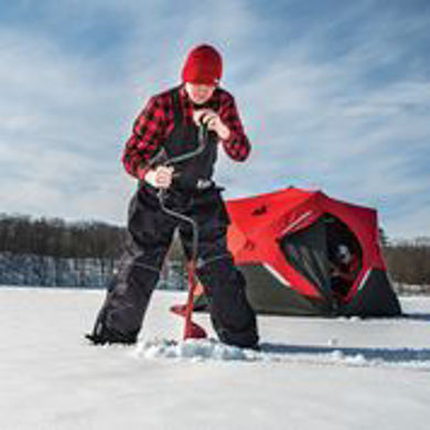Eskimo Ice Fishing Gear 3035900622 Eskimo-3035900622 Eskimo Ice Fishing  Gear Pro Staff Cap Red/White 3035900622